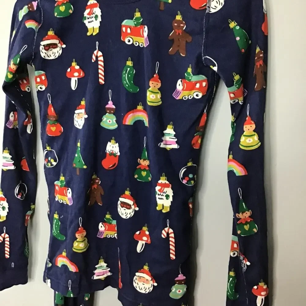 Hanna Anderson long john Christmas pajamas‎ girls 14